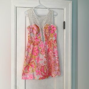Lilly Pulitzer - Size 6 - Reagan Dress Resort White Happiness Is Dress